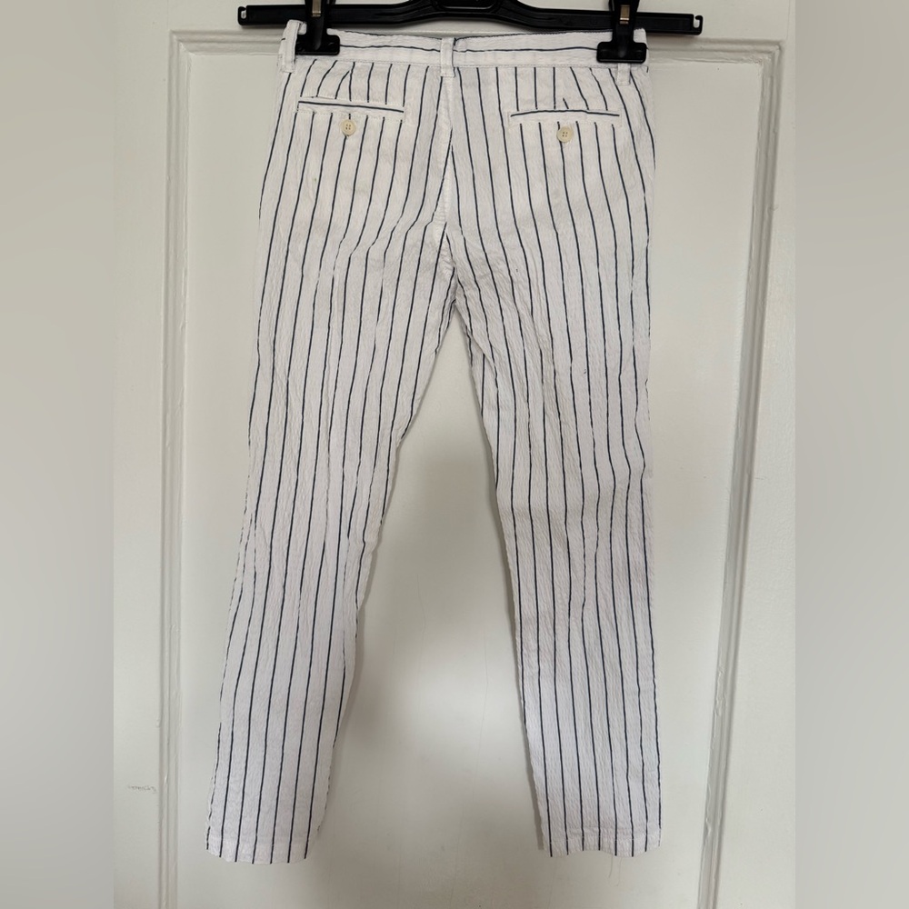 Il Gufo White and Black Striped Kids Pants - Picture 2 of 6